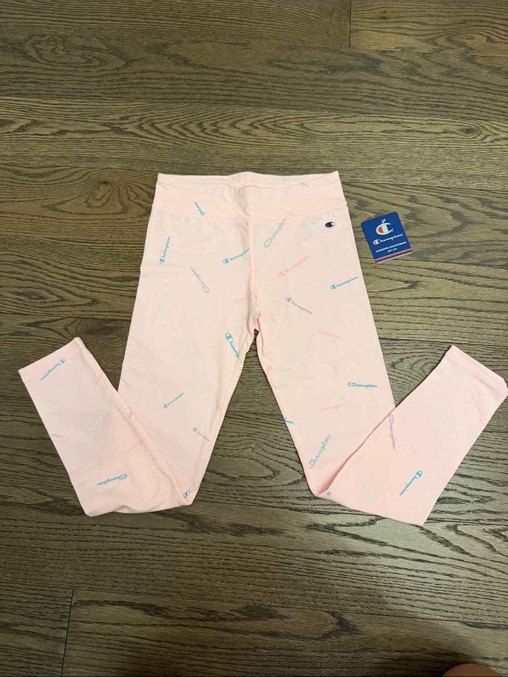 NWT Champion Light Pink Logo Print Girls' Leggings